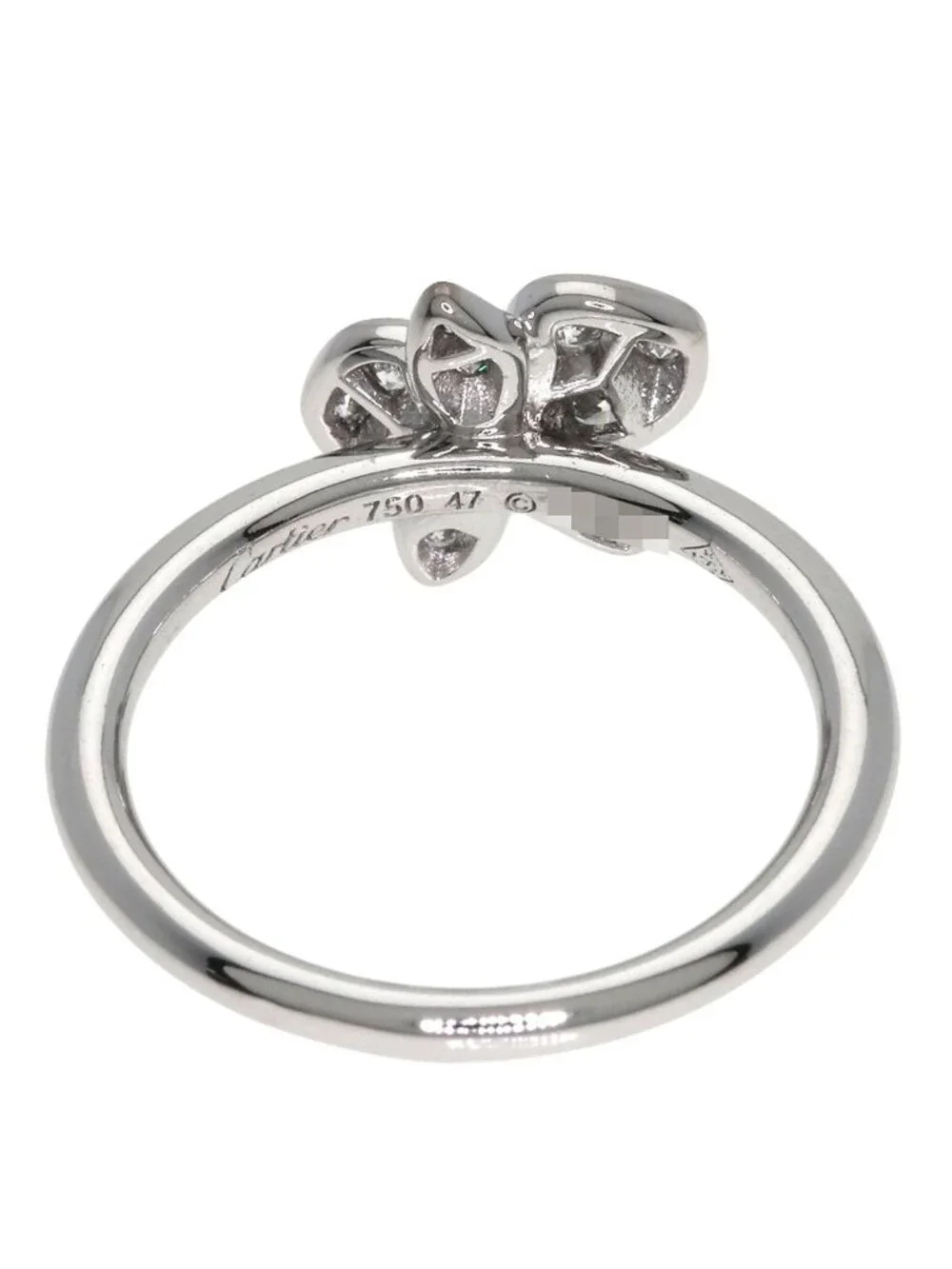 Cartier Carre S'dolquide Parcartier Diamond 47 Ring 18k White Gold